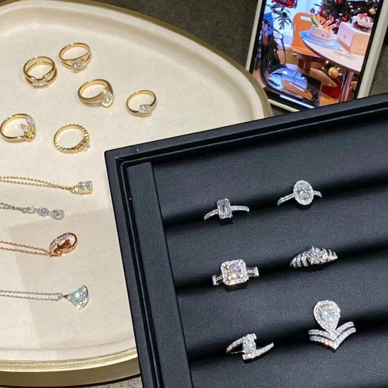 Custom Engagement 14K Solid Gold Lab Diamond Ring IGI Certified CVD Lab Grown Diamond Ring