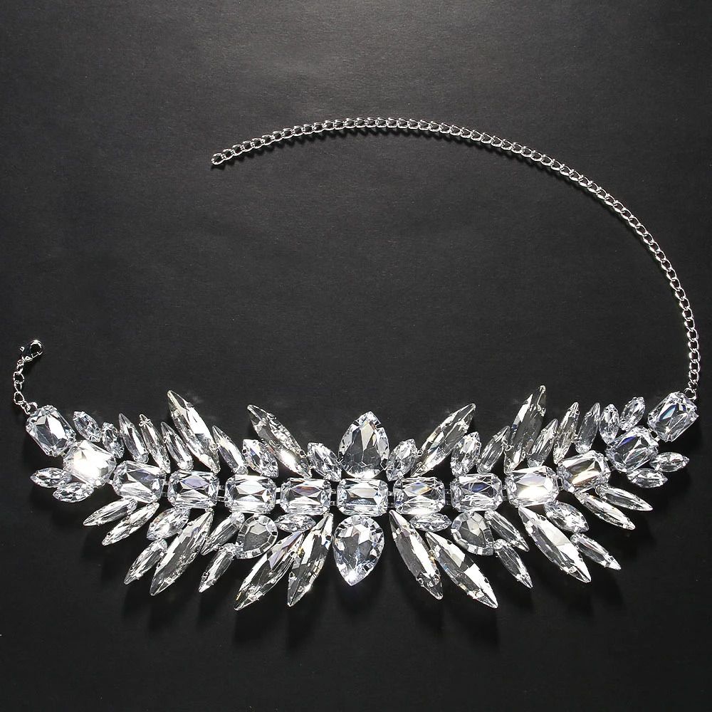 Vintage Geometric Choker Necklace Crystal Collar Wedding Gifts Fashion Statement Accessories for Women Jewelry Decor 250716