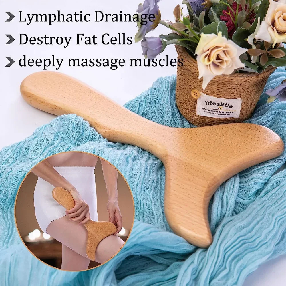 1Pcs Wood Massager Roller Wood Massage Tools Maderoterapia GuaSha Tools for Body Shaping Lymphatic Drainage Massager 250716