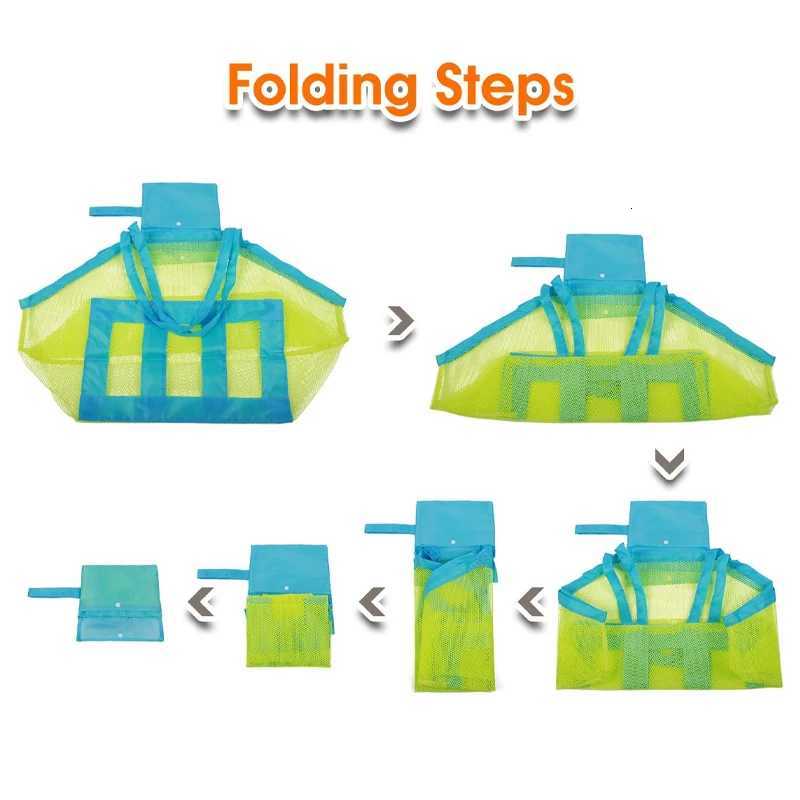 Protable Beach Bag Anti-sand Net Beach Toy Towel Storage Mesh Travel Large Capacity Toy Outdoor Waterproof Storage Bags Z250717