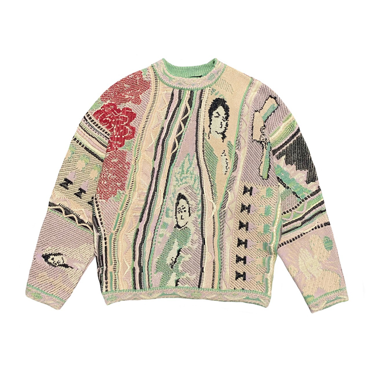 Men's Sweaters HKSH Autumn Winter Tide Vintage Heavy Industry Patterned Jacquard Three-dimensional Wave Pullover Chic Sweater HK3194