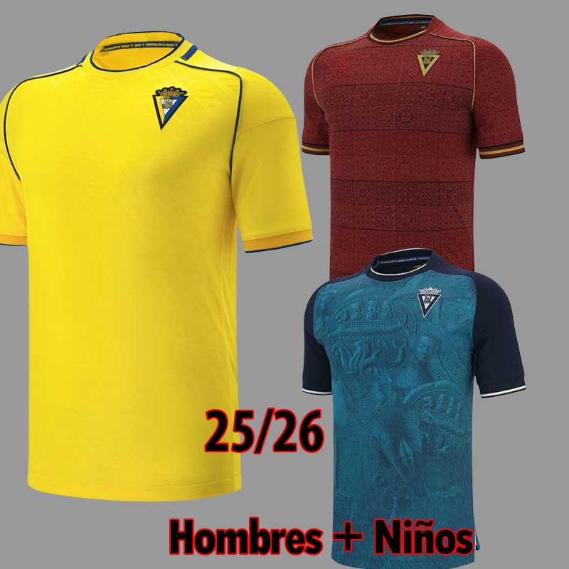 25 26 Cadiz soccer jerseys CADIZ CF CAMISETA A LIGA 2025 2026 LOZANO ALEX Speical edition Bodiger Juan Cala away home men kids Kit T.Bongonda SOBRINO football shirts