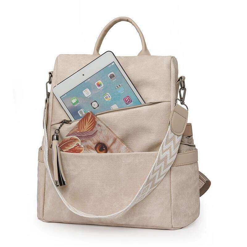 High Quality Pu Leather Backpack Women Ladies Shoulder Designer Fashion Daypack Large Capacity School Bag For Girls