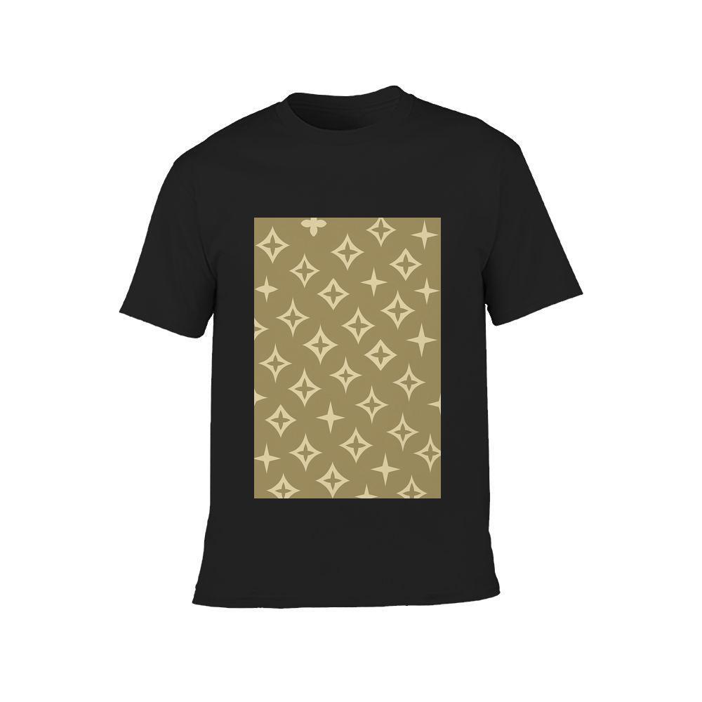 ddmywed Boy and girl Children's T-shirt T-shirt with gold stars on the front and a white background