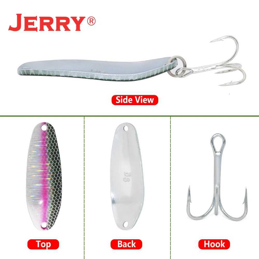 Jerry Chess Wobbler Fishing Lure Aritificial Metal Spoon Baits Mix Color Spinner Spoon Trolling Lures For Trout Bass Z250717