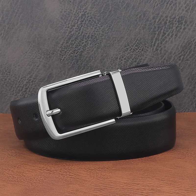 Fashion belts young men pin buckle genuine leather cowhide Waistband high quality white casual jeans ceinture homme B650 W250717