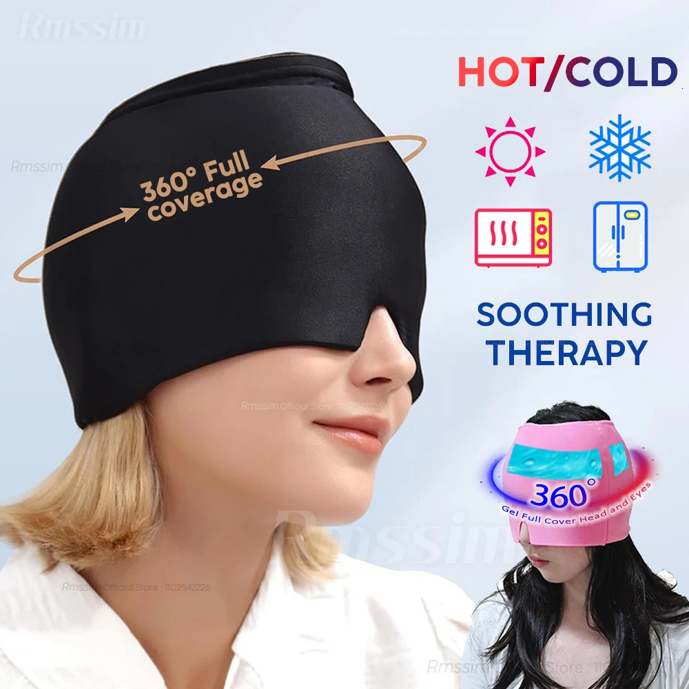 Gel Ice Headache Migraine Relief Hat Cold Compress Cap Ice Head Wrap Pack Eye Mask For Pressure Relieve Pain Ice Hat 250716