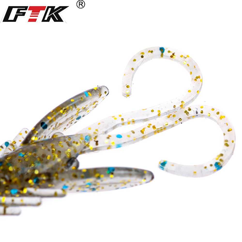 FTK Fishing Lure 20 pcs Insect Baits WobbLEr Soft Jig Gift Wobbling Lifelikelure Swimbait Bass Silicone Saltwater Z250717