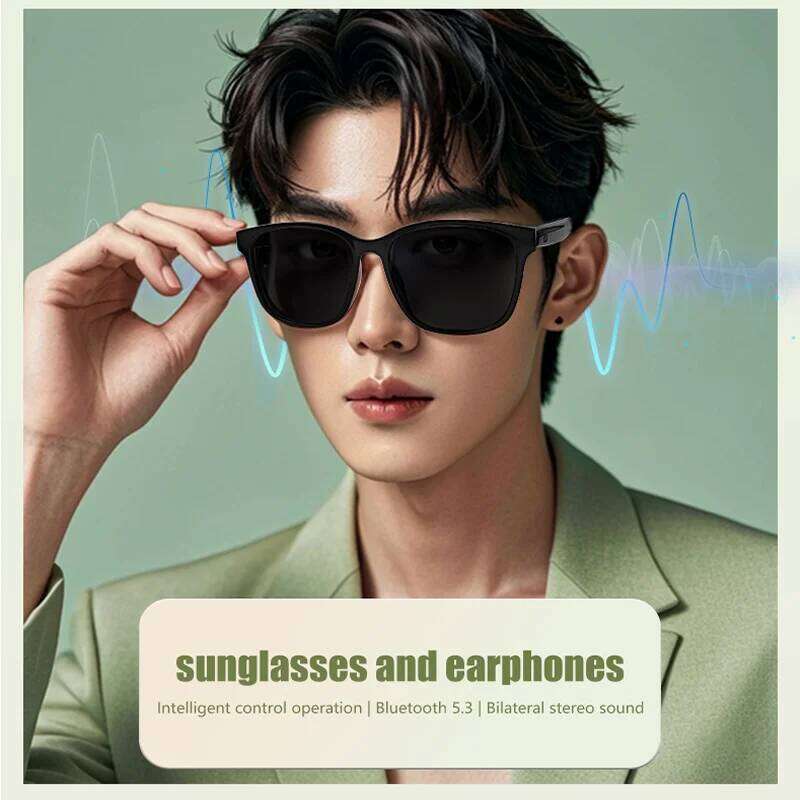 LIGE Fashion AI Glasses Voice Assistant Bluetooth Call Playing Music Men Women Smart Sunglasses Camera Control