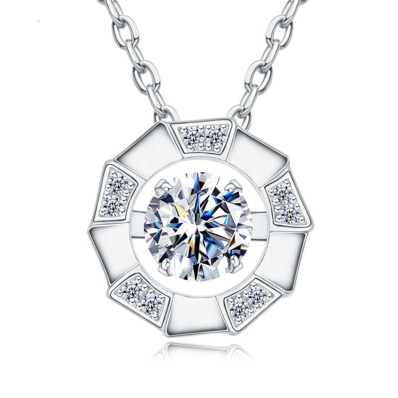 Internet Celebrity Tiktok Live Personality Mini Necklace Pure Sier S Light Versatile Dynamic Dance Skirt Pendant For Women 2Df