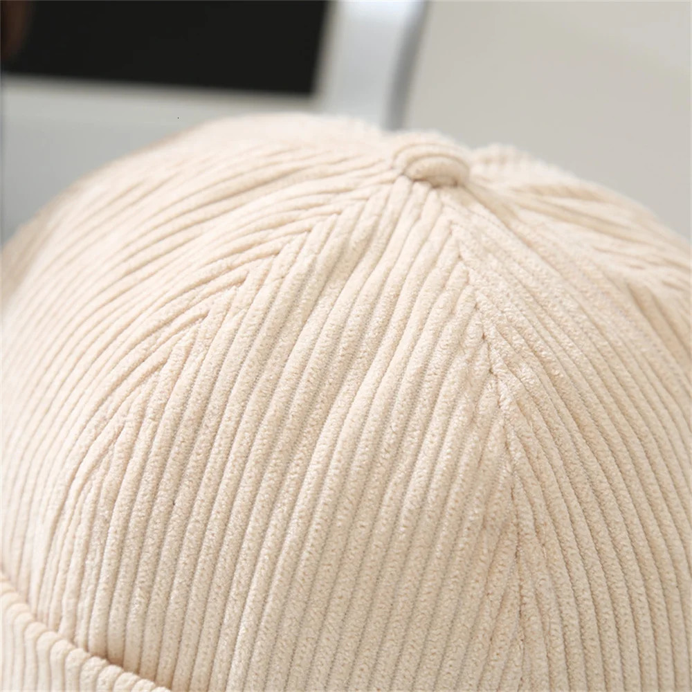 Unisex Corduroy Solid Color Brimless Caps for Men Women Streetwear Hip Hop Hats Retro Beanie Docker Caps Adjustable Dome Hats 250715
