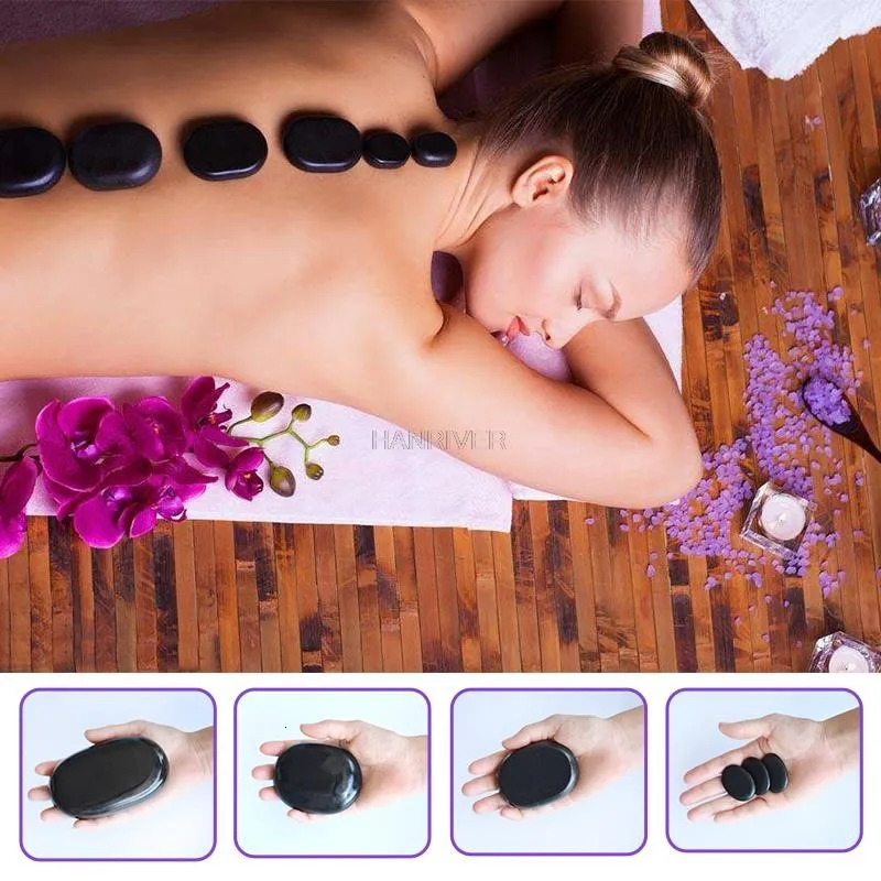 Stone Massage lava Stones Natural Energy Massage Spa Stones Set Rock Basalt Wholesale Body Health Care 250716
