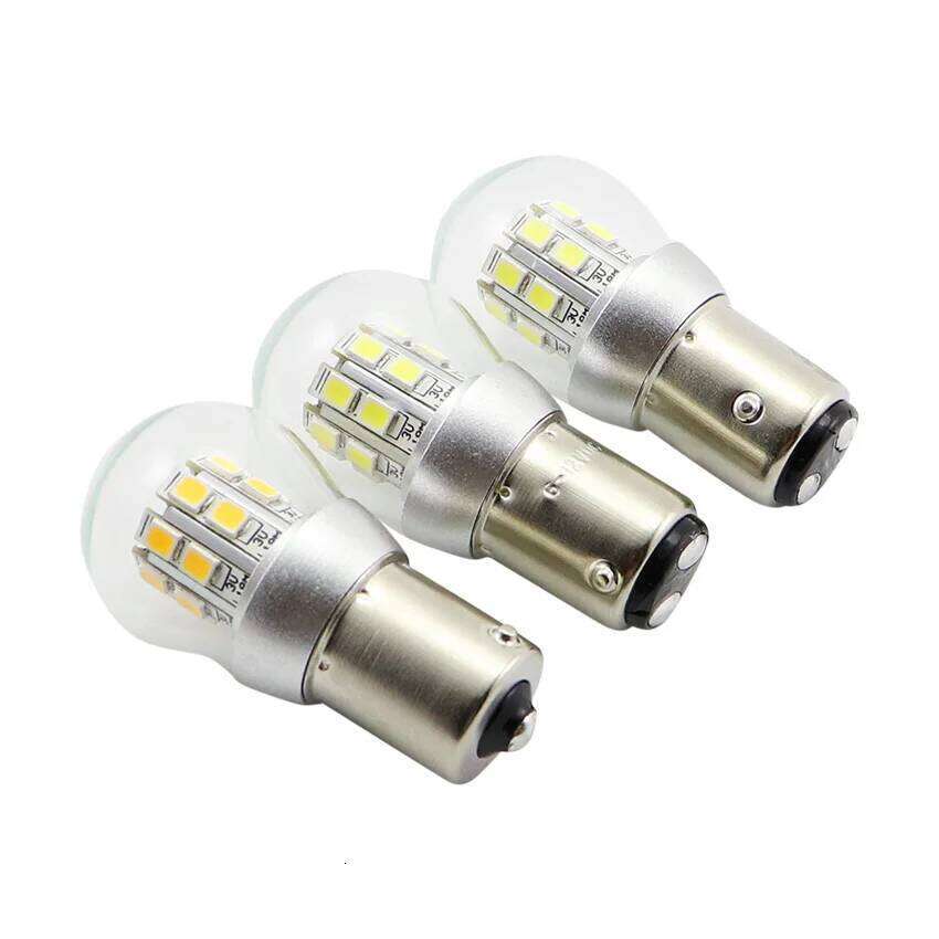 2pcs 6V Red BA15S 1156 P21W 12V P21/5w Led Brake light Car Turn Signal Auto Reverse Lamp Warm white