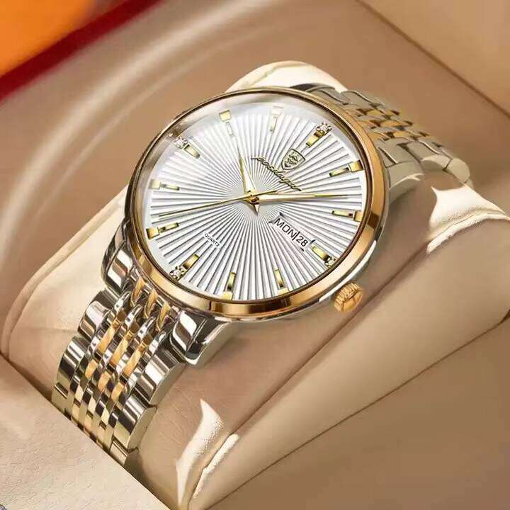 DHwatches Men's Business Watch - 50M Waterproof Stainless Steel Quartz Wristwatch with Date & Luminous (Model 994)