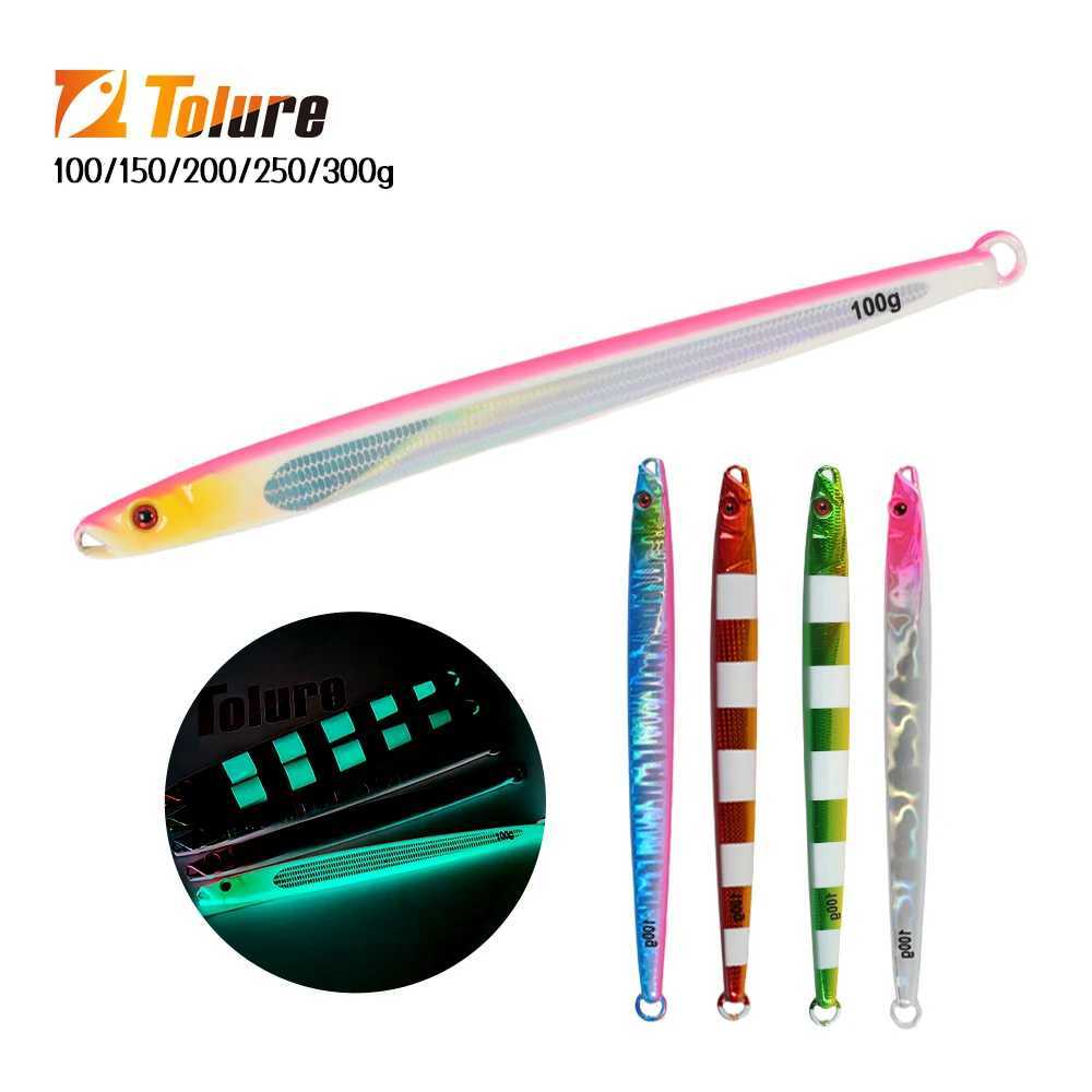 TOLU NEW Fast Sinking Metal Jig 100g150g180g200g250g300g Long Casting Fast Sinking Fall Jigs Saltwater Deepsea Fishing Lure Z250717