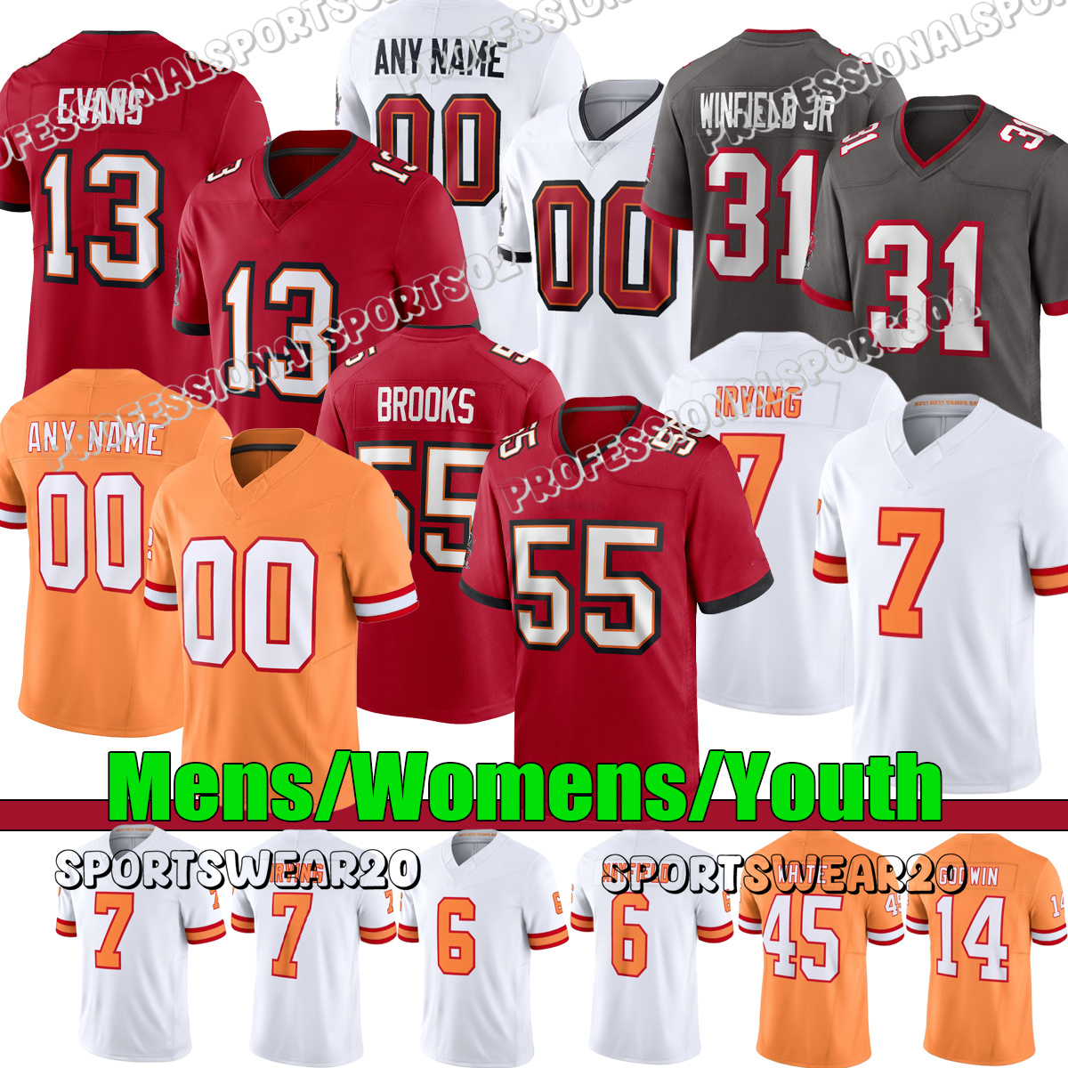 TampaBay BuccaneersS Tom Brady Baker Mayfield Mike Evans Chris Godwin Lavonte David Vita Vea Antoine Winfield Jr. Football jersey