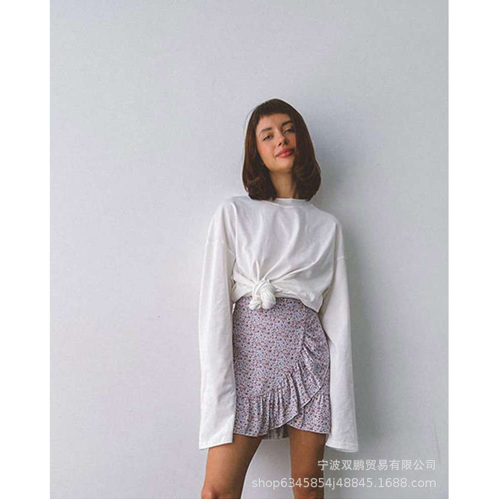 Spring And Autumn New Solid Color Long Sleeve T-Shirt Women's Loose Basic Casual Cotton Top 3317B B5