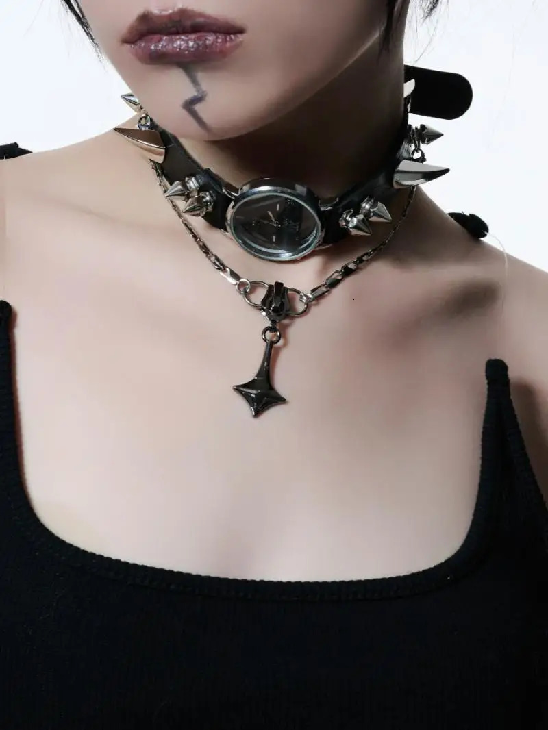 Necklace Watch Hip Hop Punk Style Unisex Jewelry Copper Alloy Fashion Party Gifts 250716