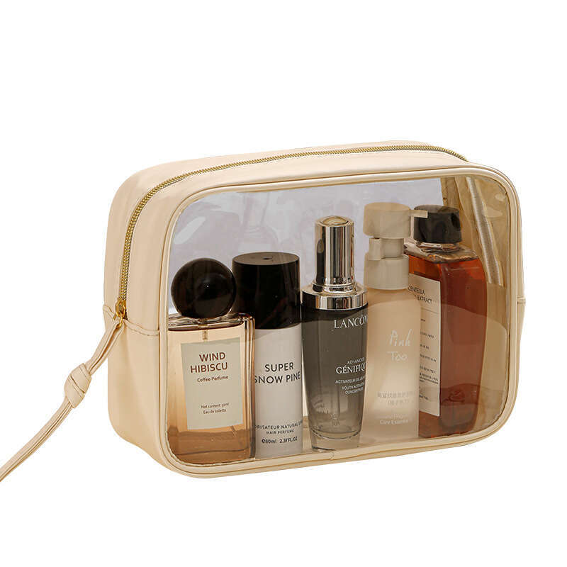 Outdoor Travel Makeup Large Capacity Waterproof PVC Cosmetic Organizer Portable Handheld Toiletry Bag