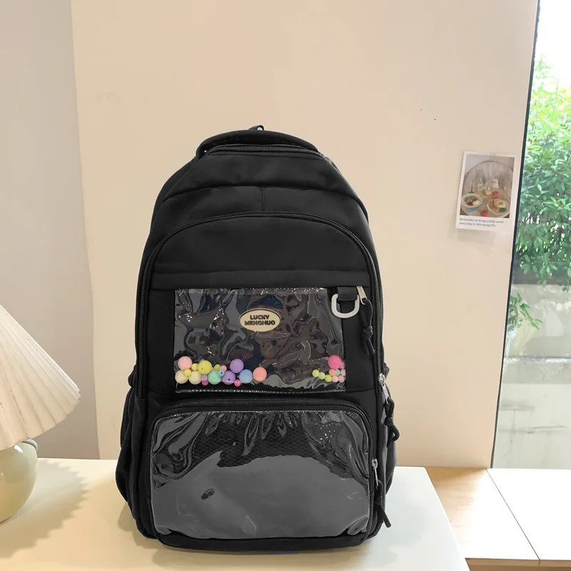 Cute Small Appetite Transparent Ita Bag Female Korean All-match Students Transparent Display Large-capacity Shoulder Bags 250714