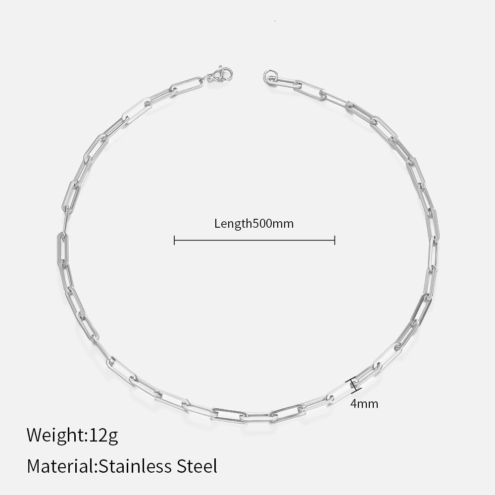 Titanium Steel Necklace for Women Simple Stainless Steel Chain Necklace Gold-Plated Clavicle Chain Choker