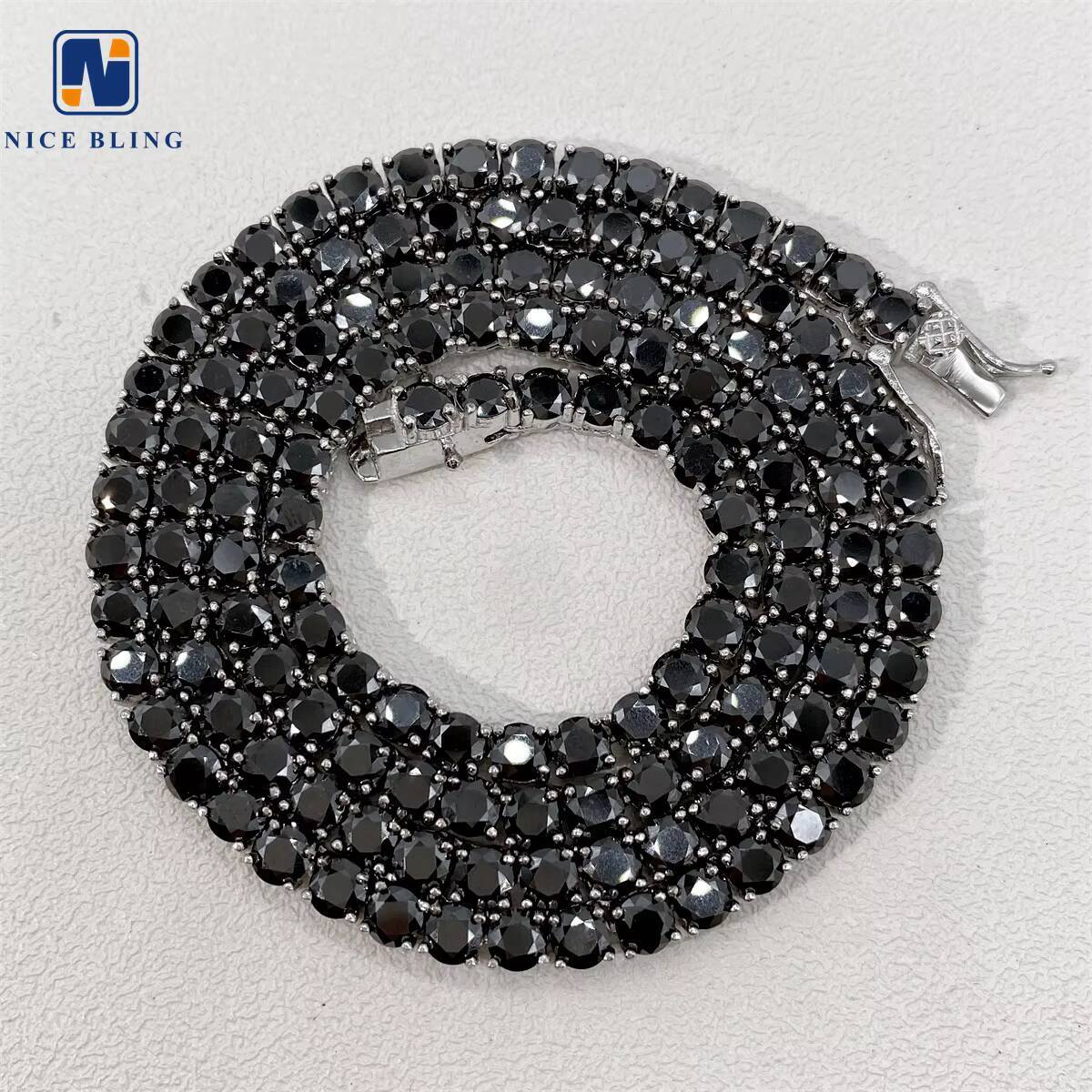 Tennis Chain Bling HipHop Jewelry Iced Out VVSmoissanite Diamond 4mm Tennis Necklace Jewelry Set for Men Women