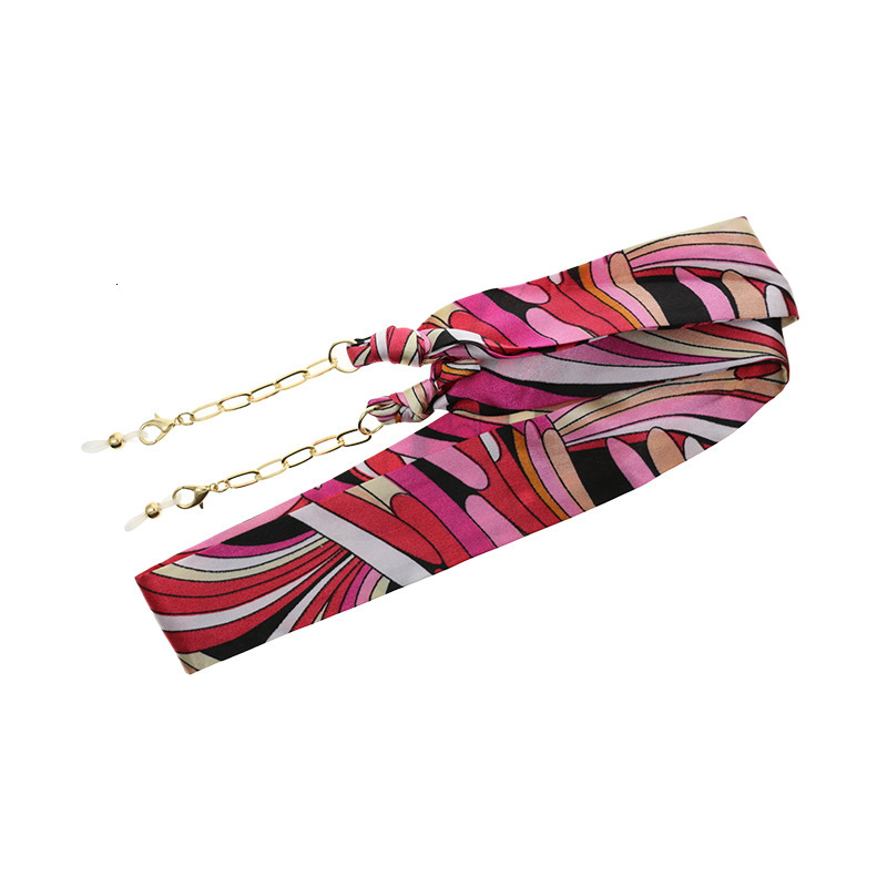 Silk Scarf for Women Spring Summer High-end Glasses Bohemian Fashion Sunglasses Anti-lost Chain Old Money Style Simple Accessories ddmythur
