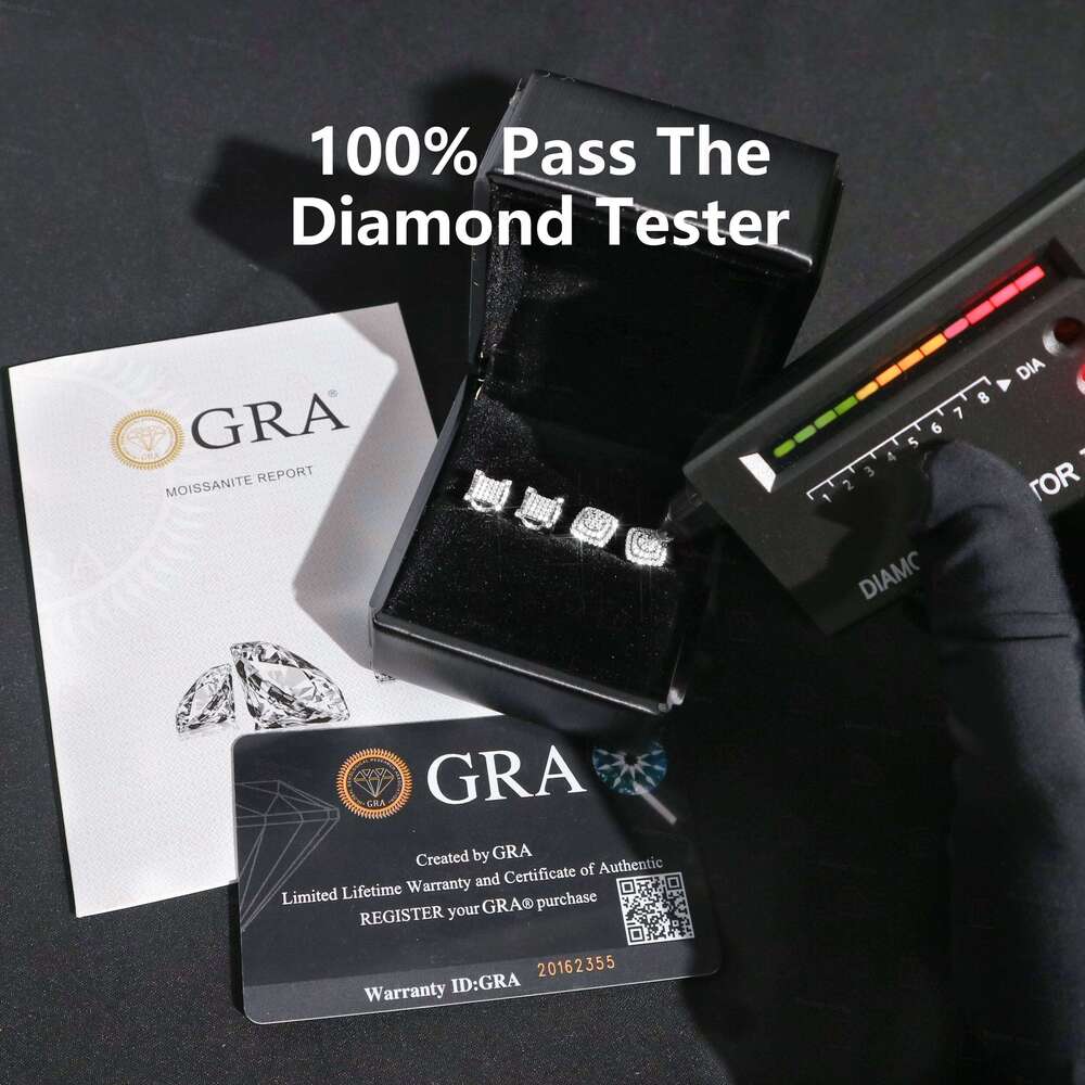 Classic Stud Men Women 14k Gold Screw Back 2ct Custom Moissanite Earrings