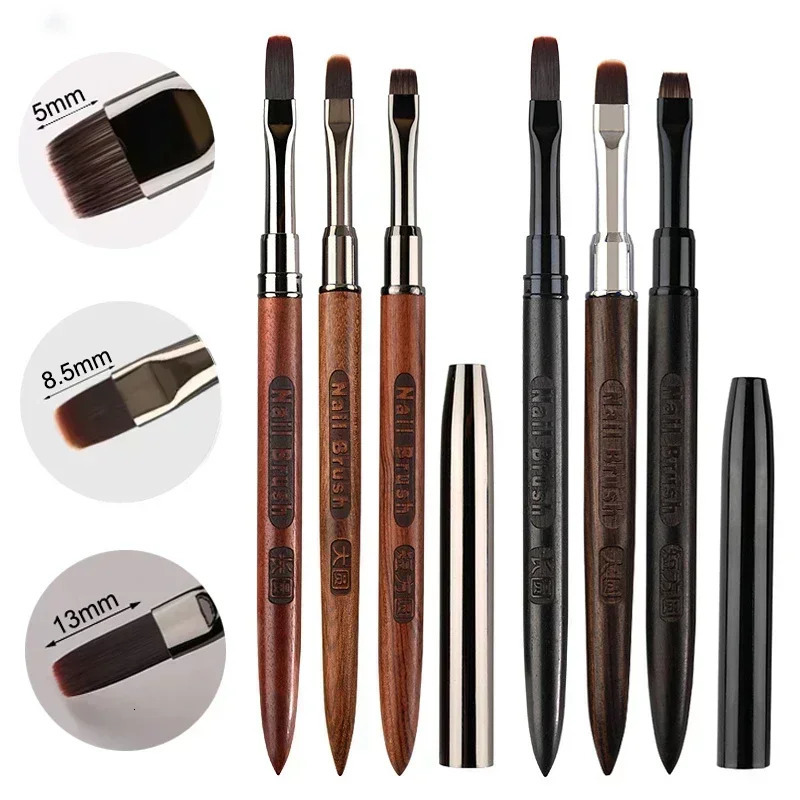 Wood Gel Painting Brush Nail Art for Gel Tip Extension Acrylic Builder Accessory Nail Art Brushes Manicure UV Gel Nails Brush 250716