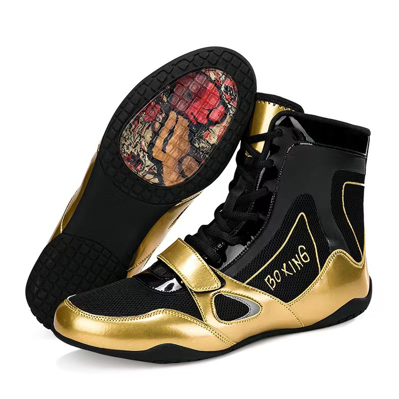 Boxing shoes Sanda shoes Fighting indoor squat training shoes Wrestling shoes wear-resistant non-slip lightweight large size 47