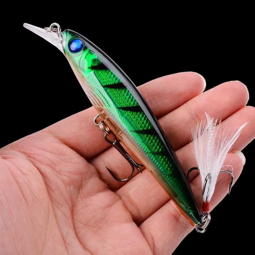 1PCS Laser Minnow Fishing Lure 11CM 13G pesca hooks fish wobbler tackle crankbait artificial japan hard bait swimbait Z250717