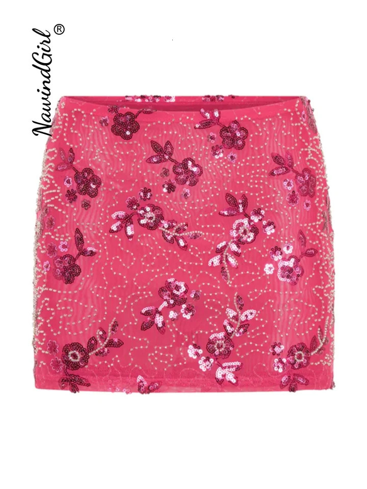 Sexy Sequin Bead Skirt Set Starfish Solid Sleeveless Backless Slim Vest Shiny Mini Skirts Summer Beach Holiday Outfits Lady 250714