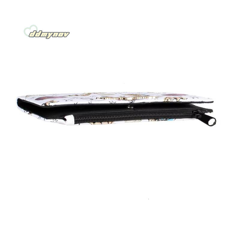 Cute Cartoon Print Long Wallet, Casual PU Leather Coin Purse, Womens Stylish Card Holder Organizer ddmynov