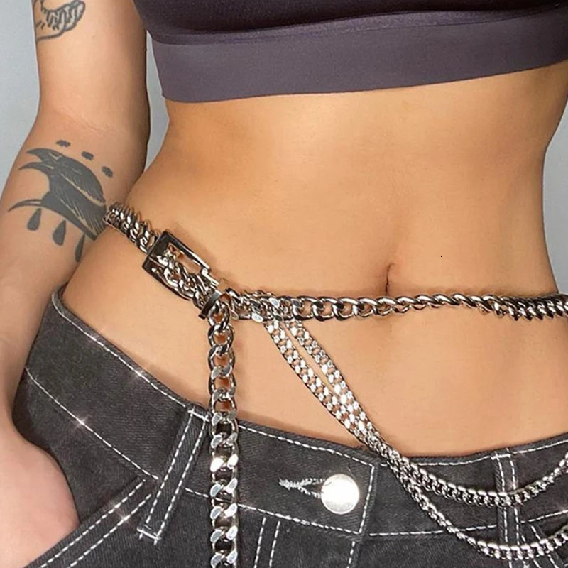 Multi Layer Metal Chain Belt Waistbands Long Tassel Waist Chain Dress Jeans Belts Lady Waistband Belt Body Chain 250715