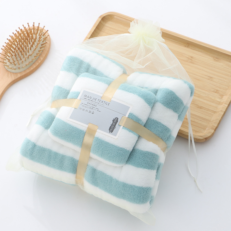 2-piece bath towel set ultra-soft highly absorbent quick-drying coral fleece bath towels customized for home hotel and spa use