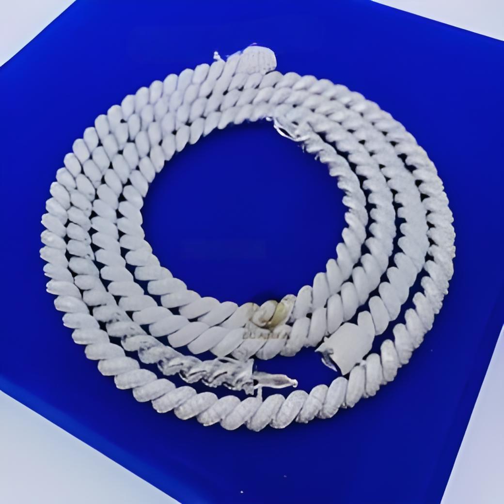 Stock Ready to Ship Gra Certificated Vvs Moissanite Dia 8mm 18inch Hip Hop Iced Out Rope Chain Free shipping
