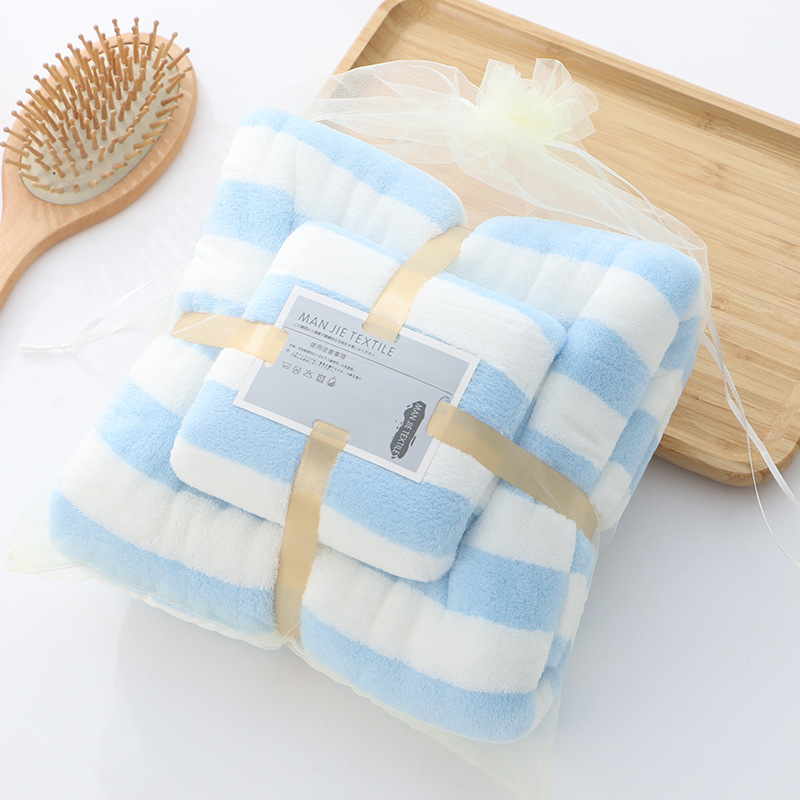 2-piece bath towel set ultra-soft highly absorbent quick-drying coral fleece bath towels customized for home hotel and spa use