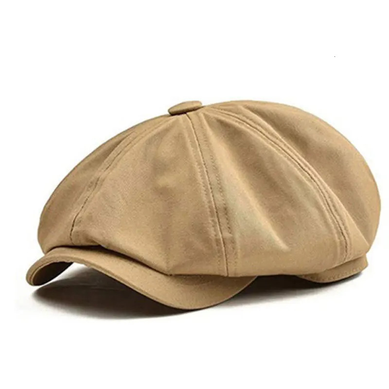 British retro octagonal hat big head circumference casual mens and womens four season retro beret 250716