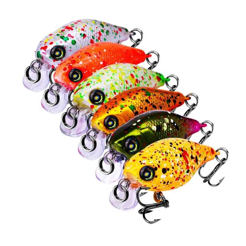 1Pcs Crank WobbLErs 45mm 4.3g Mini Crankbait Artificial Plastic Hard Bait Bass Pike Fishing TackLE Z250717