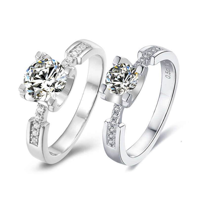 Classic Moissanite Bull Head For Women S Pure Silver Gold Plated Non-Fading Light Luxury Design High-End Diamond Ring 7D0