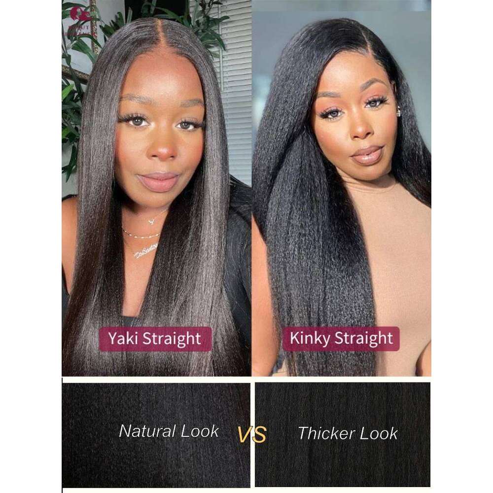 Beautyforever NEW Elastic Drawstring Human Yaki Straight 7x5 Bye Knots Wear and Go Glueless Wig Raw Hair