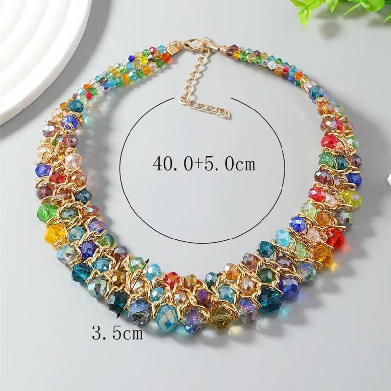 European American Choker Necklace Collar Vintage Alloy Handmade Multilayer Bead Necklace For Women Fashion Neck Jewelry Gift 250716
