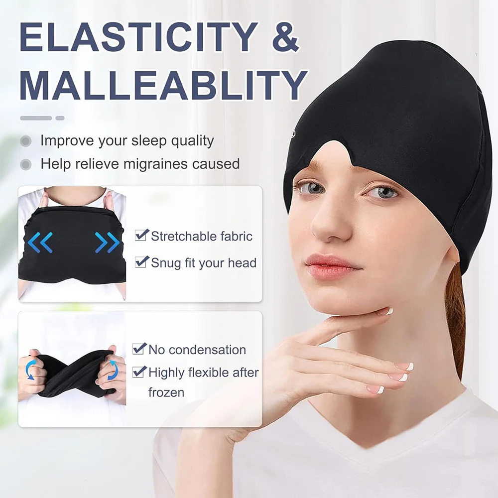 Gel Ice Headache Migraine Relief Hat Cold Compress Cap Ice Head Wrap Pack Eye Mask For Pressure Relieve Pain Ice Hat 250716