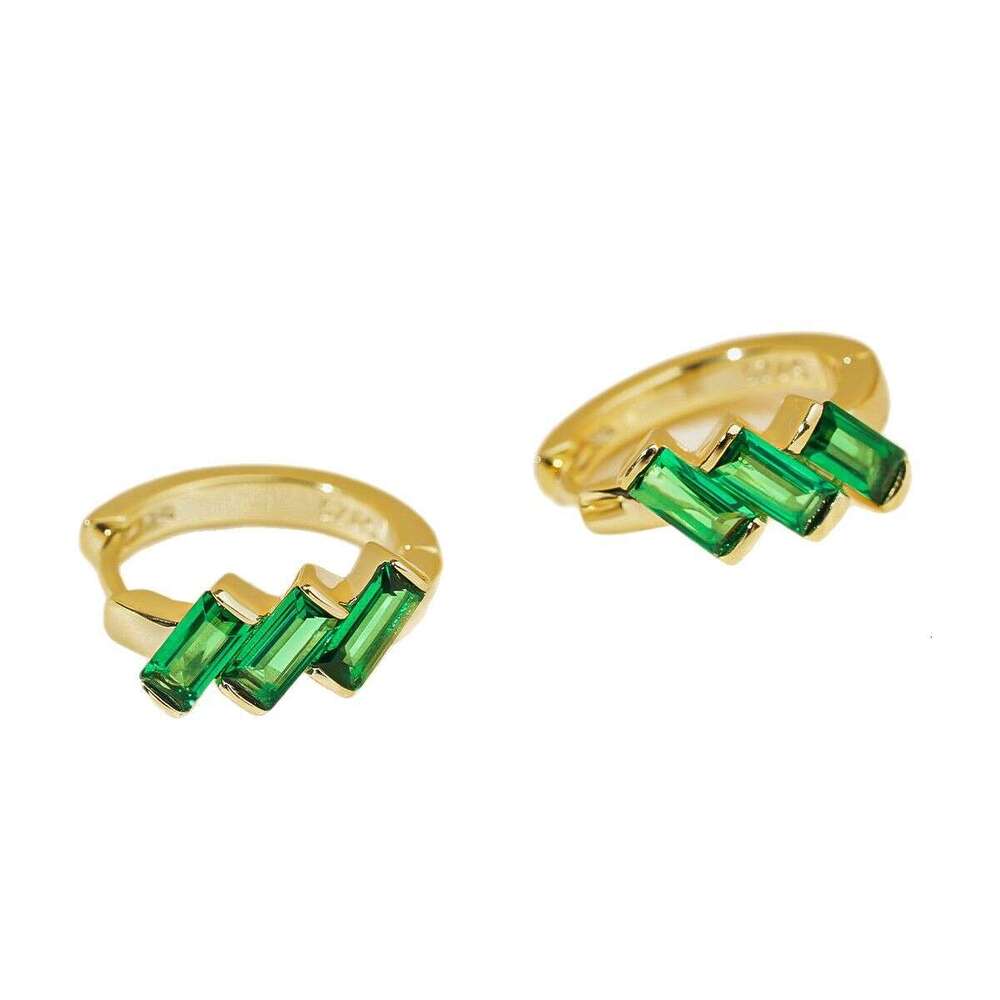 S Pure Sier Earringsfashionable Light Niche Colorful Zircon Jewelry Water Shell 269