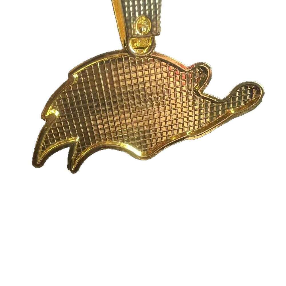 Hot Selling Dia-Encrusted Oil Drop Platypus Pendant Hip-Hop Trend Alloy Cuban Chain Fashion Creative Necklace