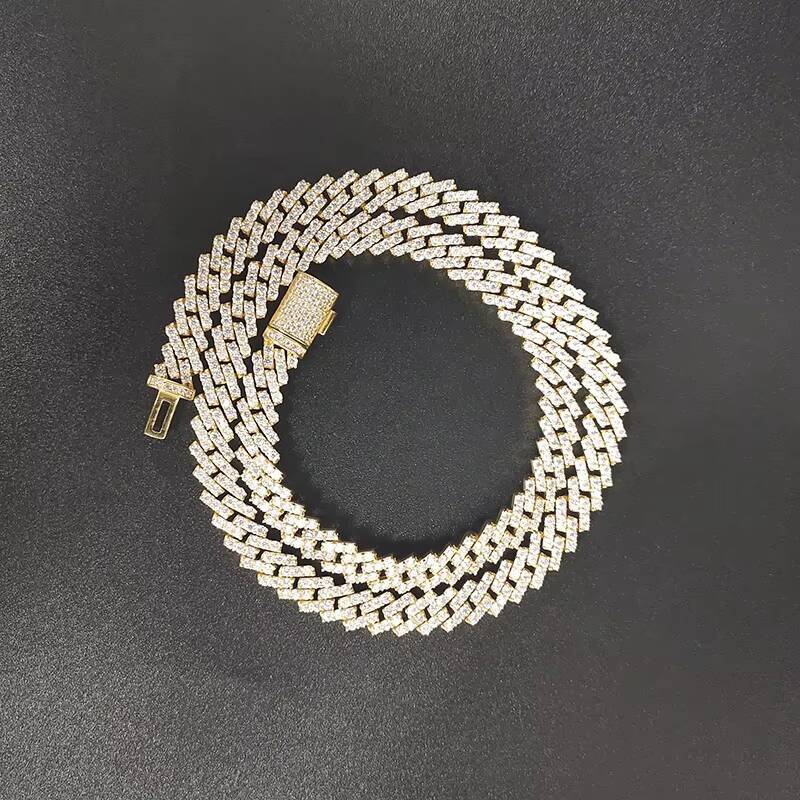 8mm Prong Cuban Chain VVS Moissanite Iced Out 925 Solid Silver 18-26 Inch Available in Best Prices