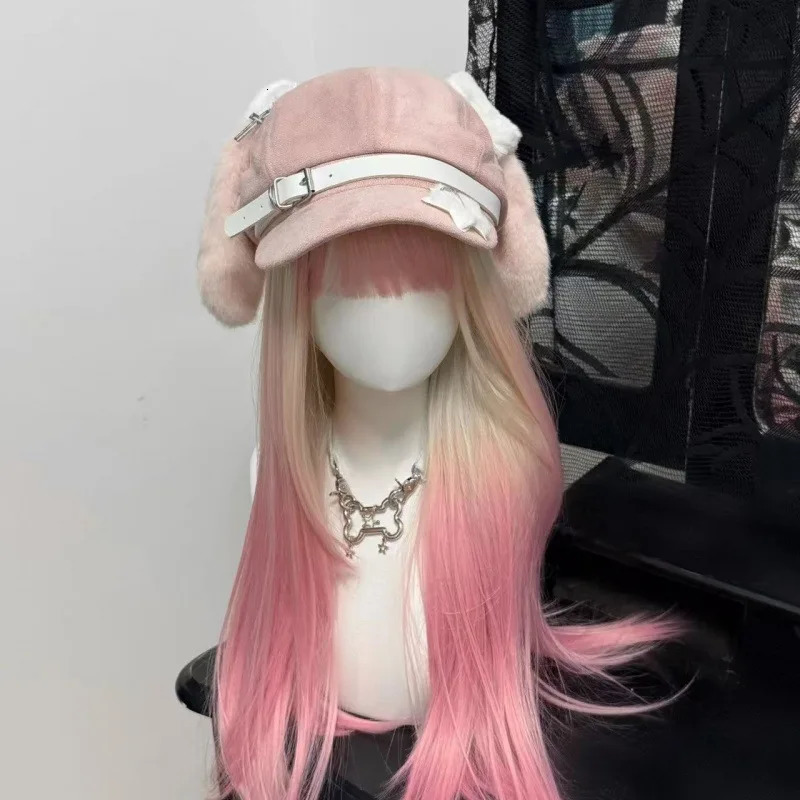 Womens Kawaii Hat Sweet Style Fashion Cap Grey Dog Eared Cap Subculture Beret Cute Individualistic Embodying Otaku Culture 250716