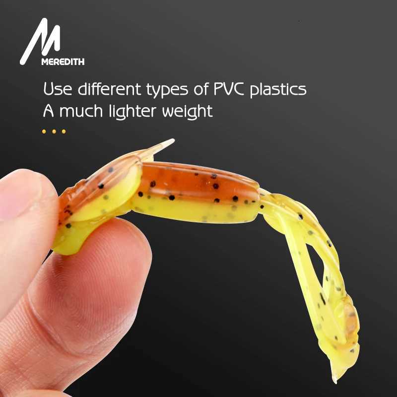 MEREDITH Crazy Flapper 70mm 90mm Soft Lure Soft Silicone Baits Shrimp Bass Peche Gear Fishing TackLE Z250717