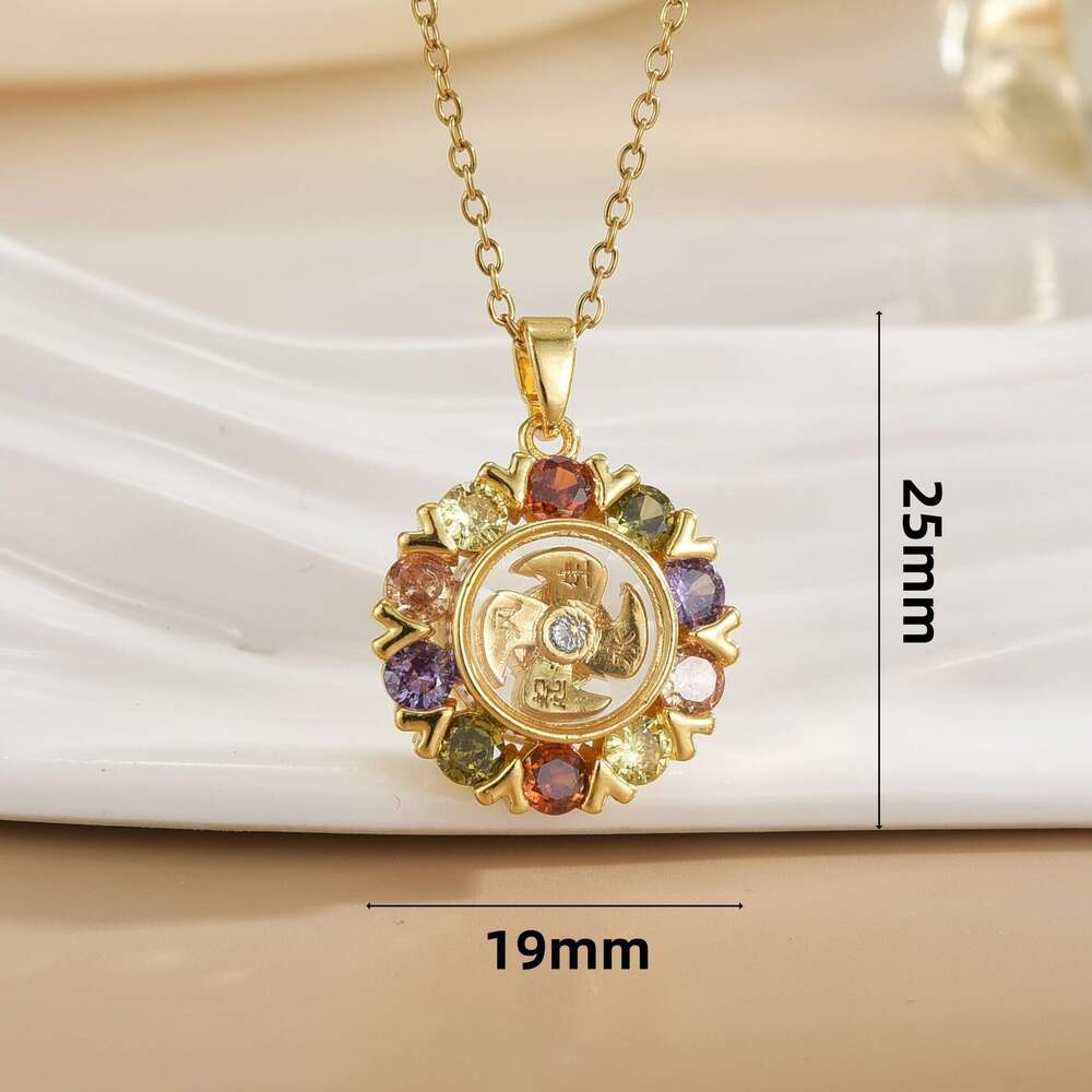Hot Selling Thai Style Revoing Necklace For Women Fashionable Versatile High-End Titanium Steel Jewelry 0A3