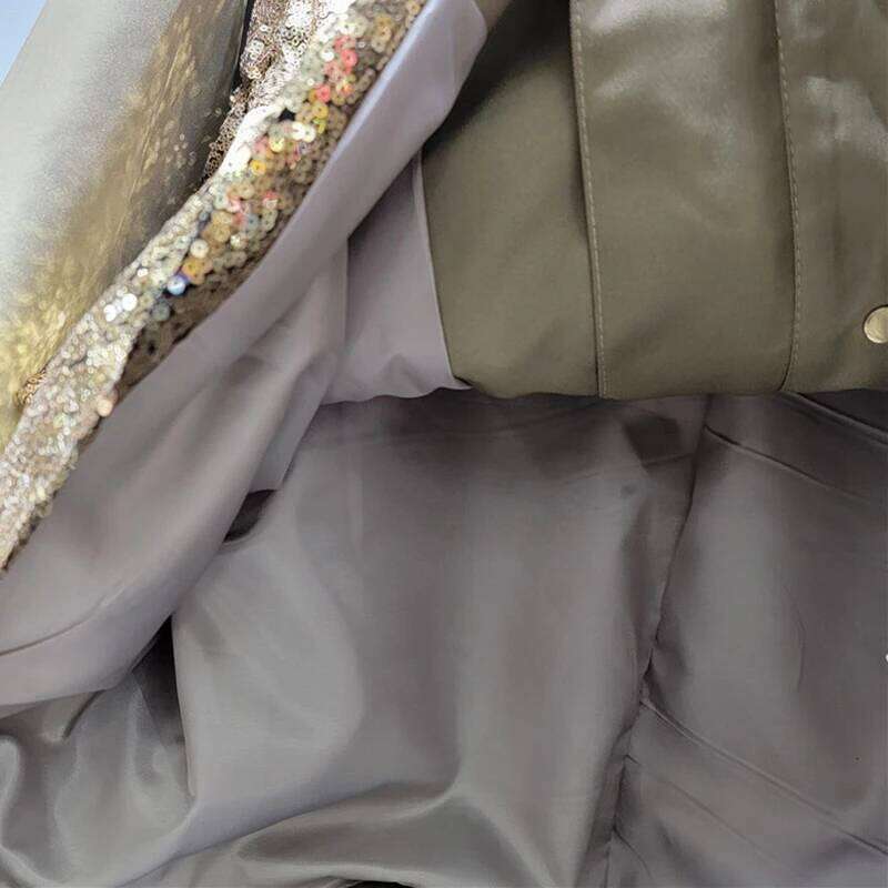 KBQ Hit Color Chic Windbreaker For Women Stand Collar Long Sleeve Patchwork Single Breasted Loose Temperament Coats Female New